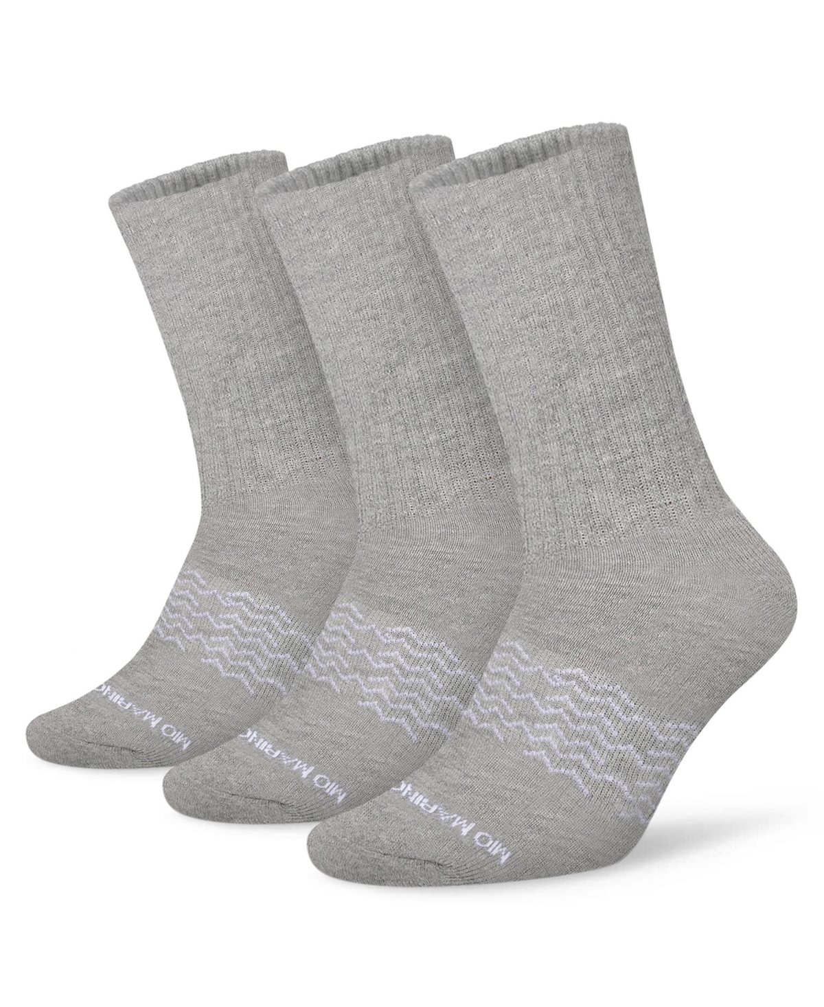 Men's Moisture Control Athletic Crew Socks 3 Pack - Azure - space dye