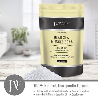 Dead Sea Muscle Soak, Bath Sea Salt, Island Sun