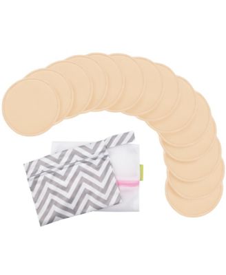 14pk Soothe Reusable Nursing Pads for Breastfeeding, 4-Layers Organic Breast Pads, Washable Nipple Pads