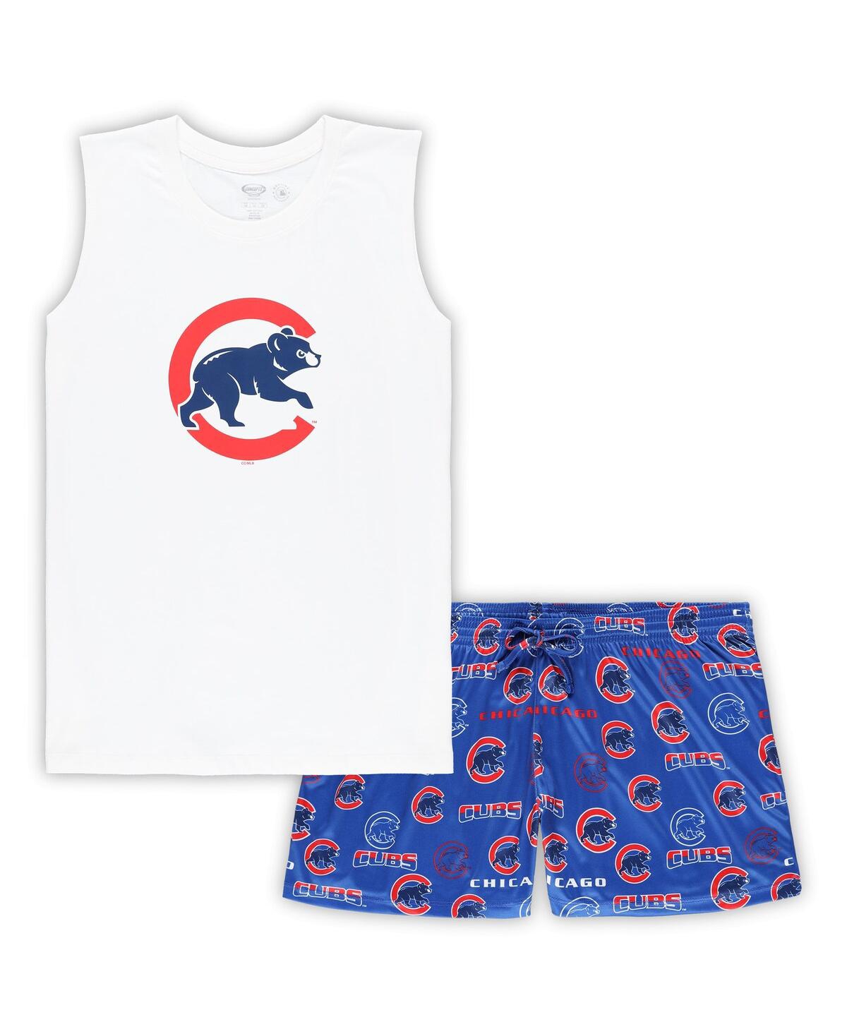 Concepts Sport Women's White, Royal Chicago Cubs Plus Size Tank Top And  Shorts Sleep Set In White,royal