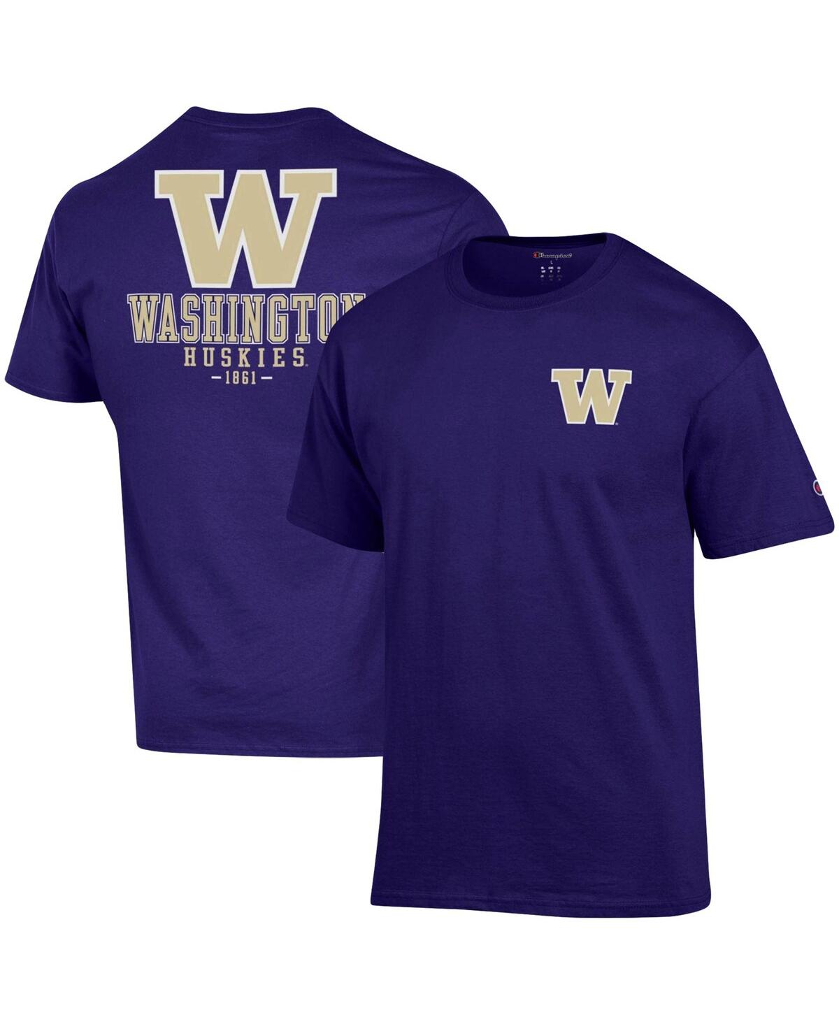 Champion Men's  Purple Washington Huskies Stack 2-hit T-shirt