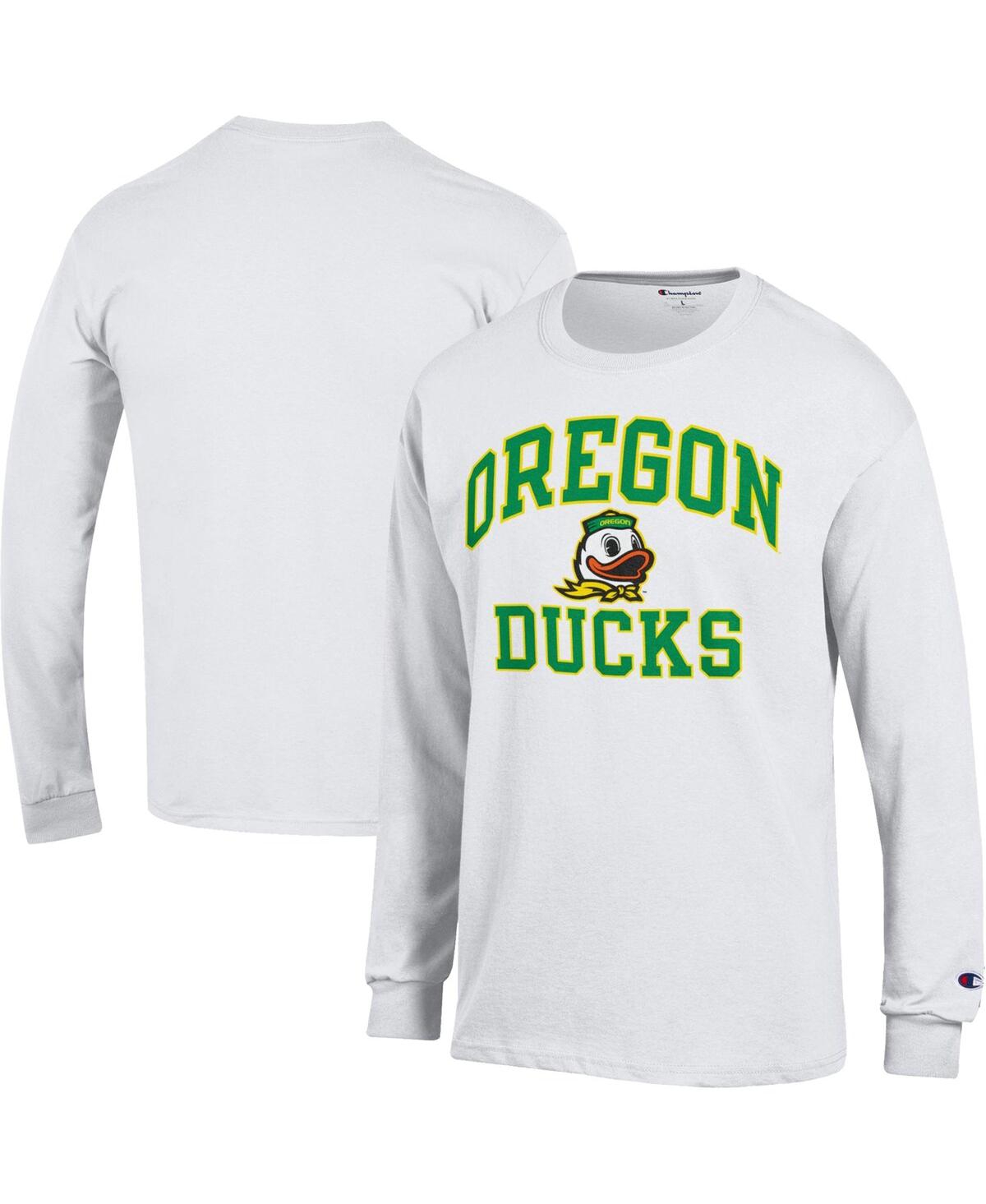Champion Men's  White Oregon Ducks High Motor Pullover Sweatshirt