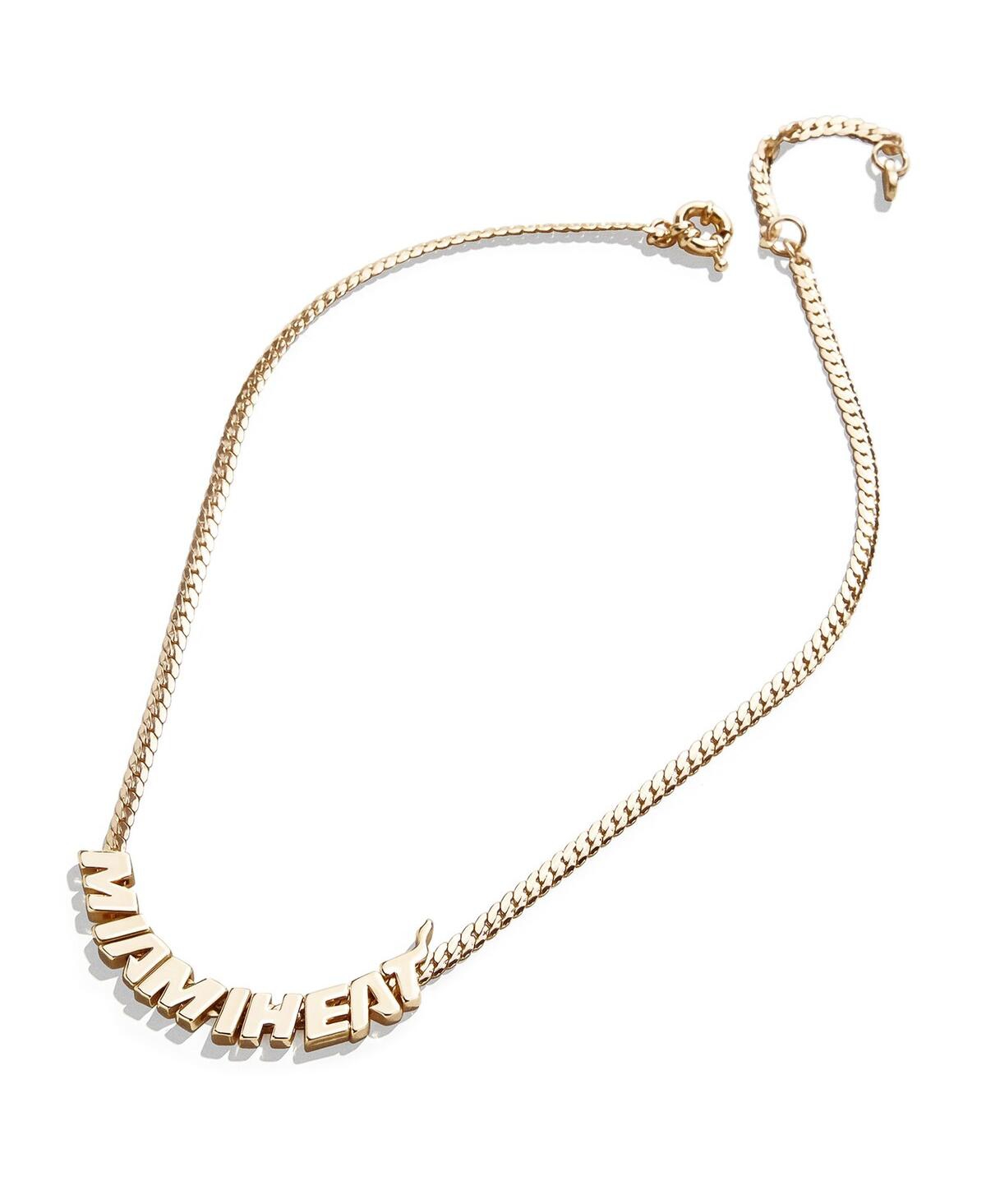 Shop Baublebar Women's  Miami Heat Team Chain Necklace In Gold-tone