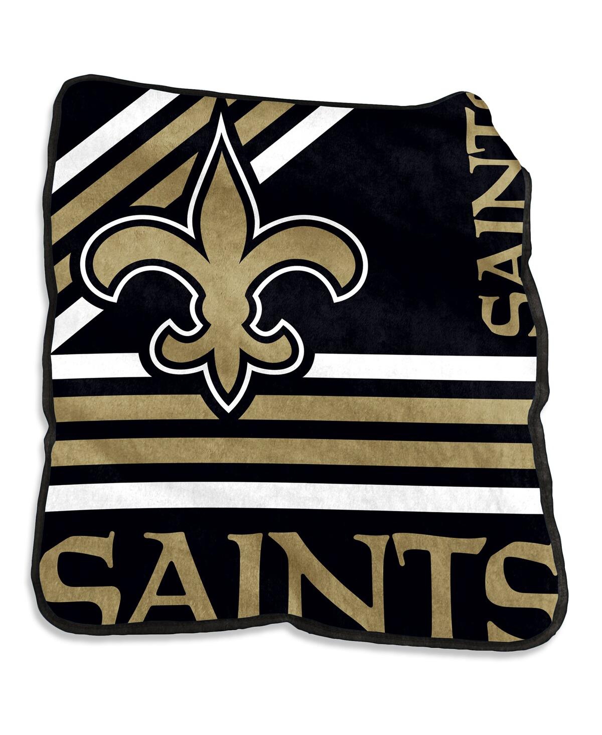 Logo Brands New Orleans Saints 50'' X 60'' Plush Raschel Throw In Black