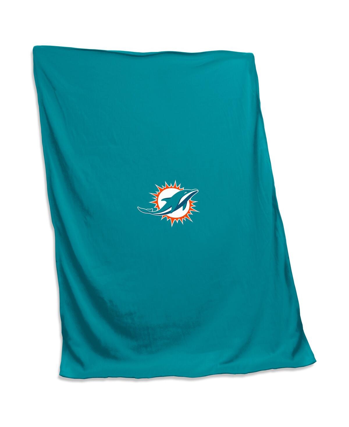 Logo Brands Miami Dolphins 54'' X 84'' Sweatshirt Blanket In Blue