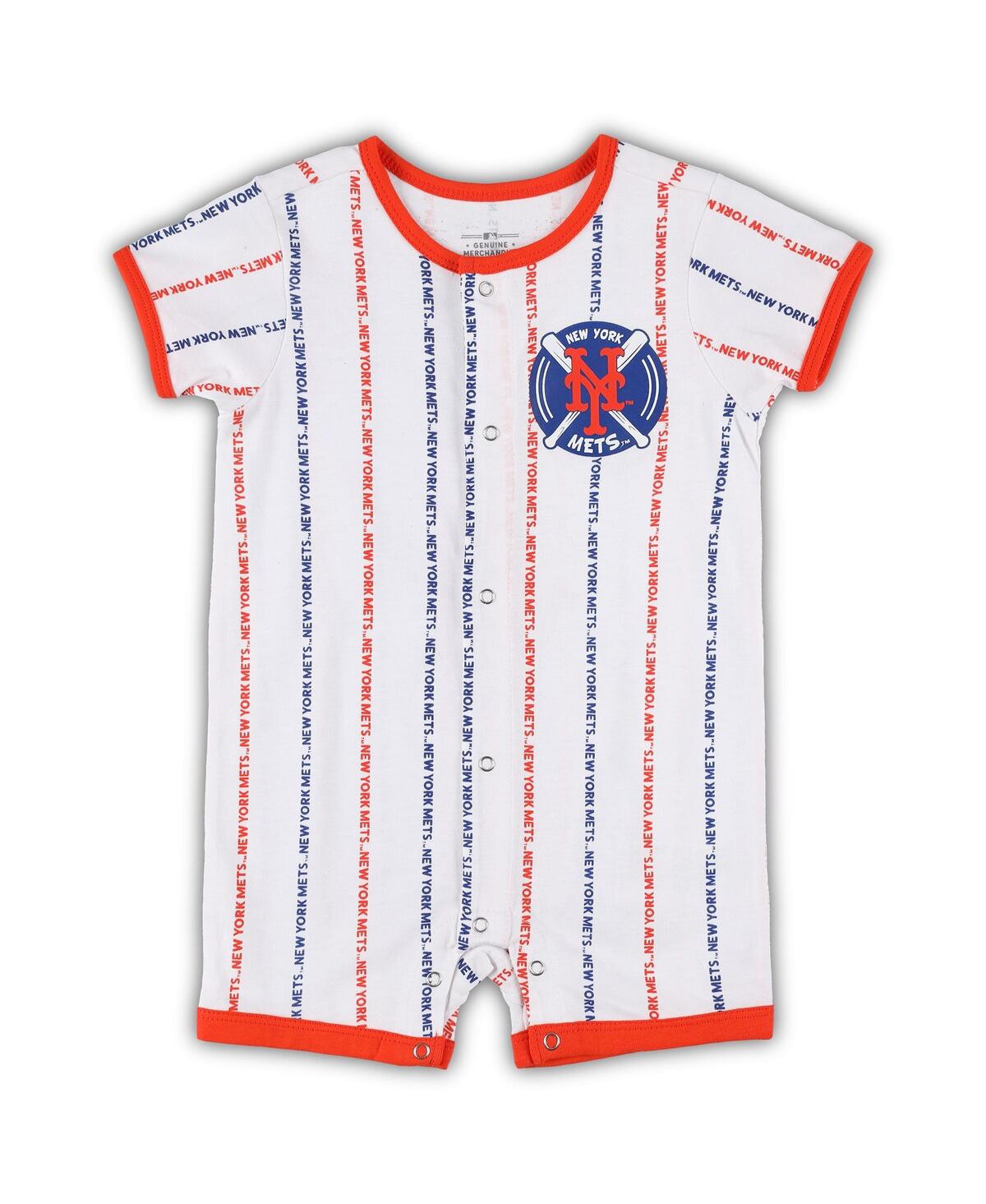 Shop Outerstuff Infant Boys And Girls White New York Mets Ball Hitter Coverall