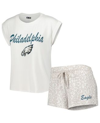 Concepts Sport Women's White, Black Philadelphia Eagles Plus Size Downfield  T-shirt and Shorts Sleep Set - Macy's