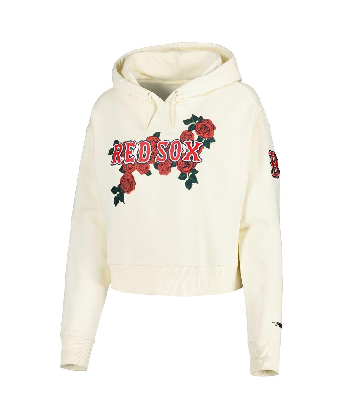 Shop Pro Standard Women's  Cream Boston Red Sox Roses Pullover Hoodie