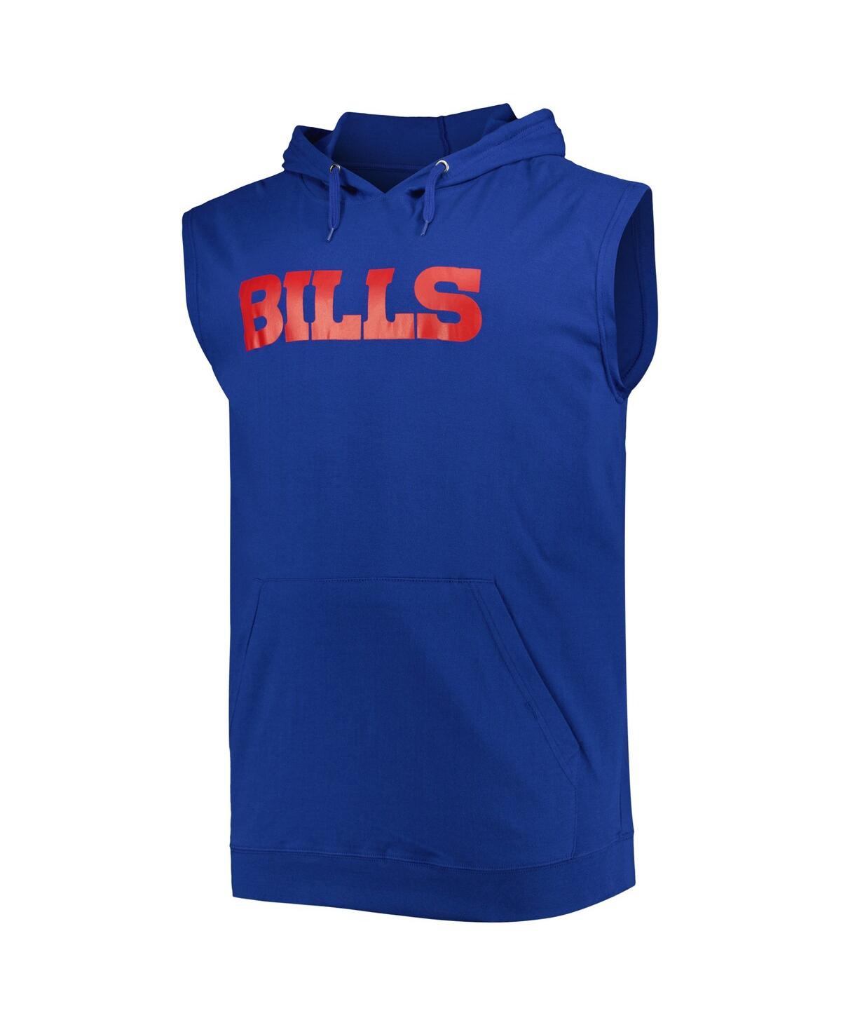 Men's Josh AllenBuffalo Bills Big and Tall Muscle Pullover Hoodie - Royal