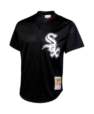 Men's Bo Jackson Black Chicago White Sox Cooperstown Collection Big and Tall Mesh Batting Practice Jersey