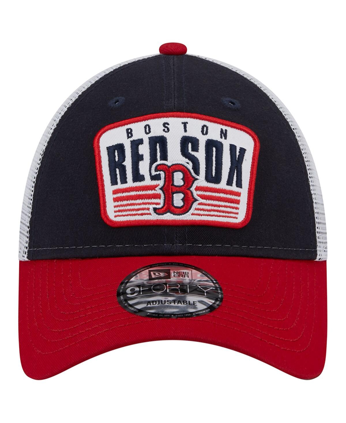 New Era Navy Boston Red Sox Two-tone Patch 9forty Snapback Hat In Navy