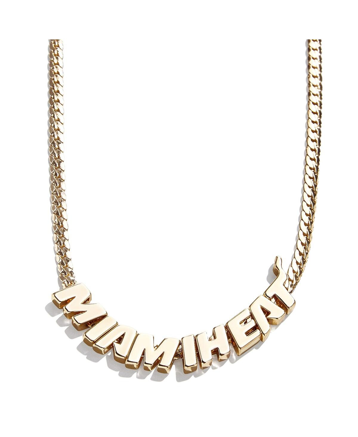Shop Baublebar Women's  Miami Heat Team Chain Necklace In Gold-tone