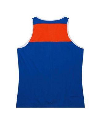Men's Royal and Orange Denver Broncos Gridiron Classics Heritage Colorblock Tank Top
