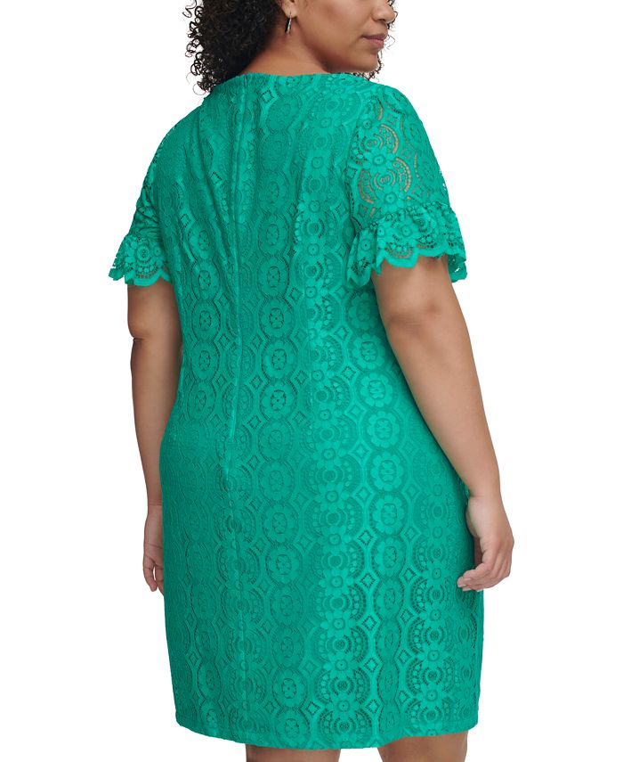 Jessica Howard Plus Size Lace ShortSleeve Shift Dress Macy's