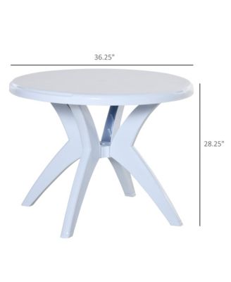 Patio Bistro Dining Table with Umbrella Hole,