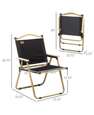 Set of 2 Folding Camping Chair, Portable Armchairs,