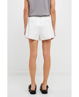 Endless Rose Women's High-Waisted Faux Leather Shorts.