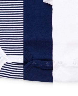 Baby Boys Sailboat Short Sleeved Bodysuits, Pack of 3