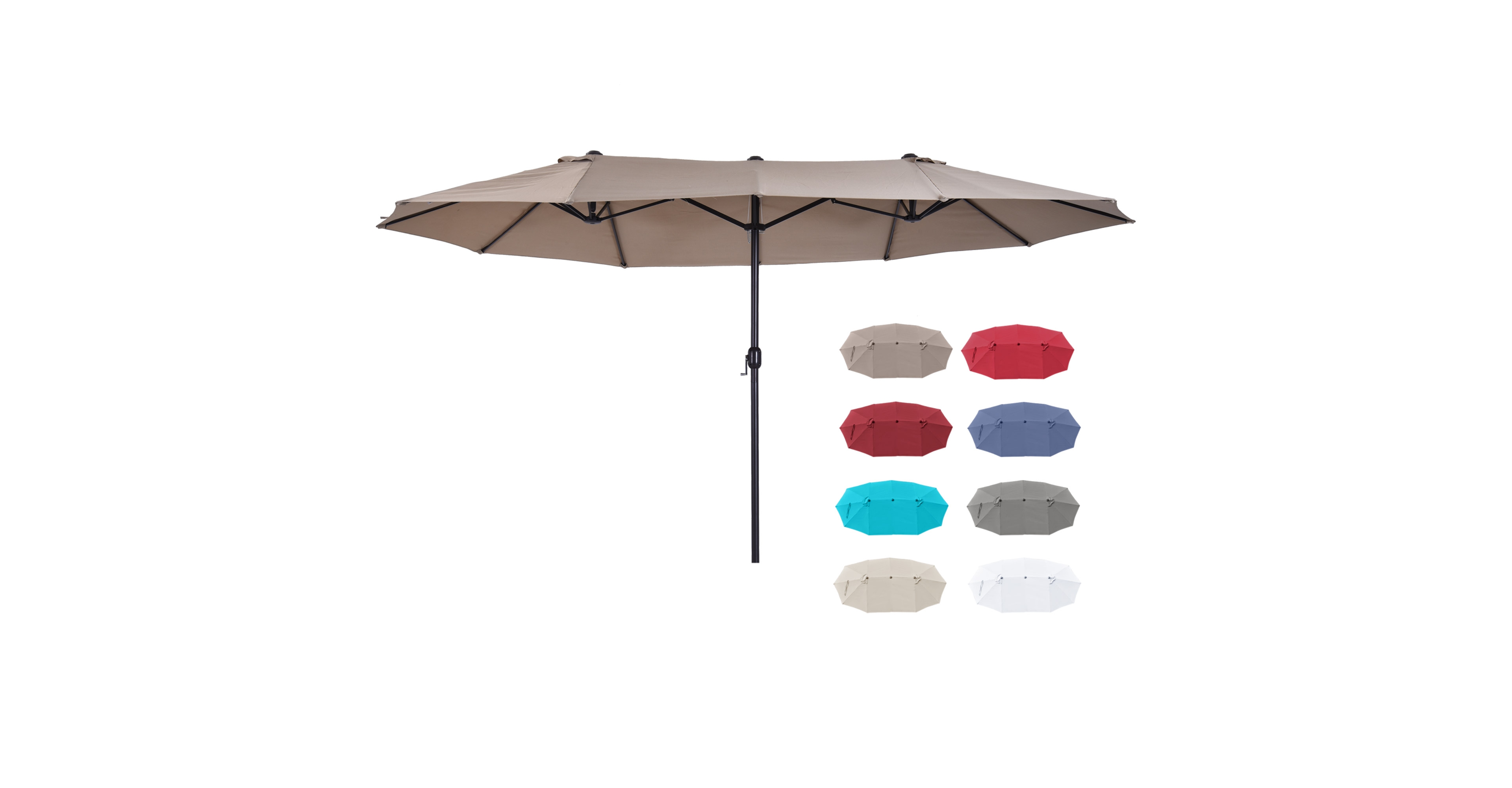 Outsunny Extra Large 15ft Patio Umbrella,