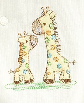 Baby Boys or Baby Girls Giraffe Coverall with Hat, 2 Piece Set