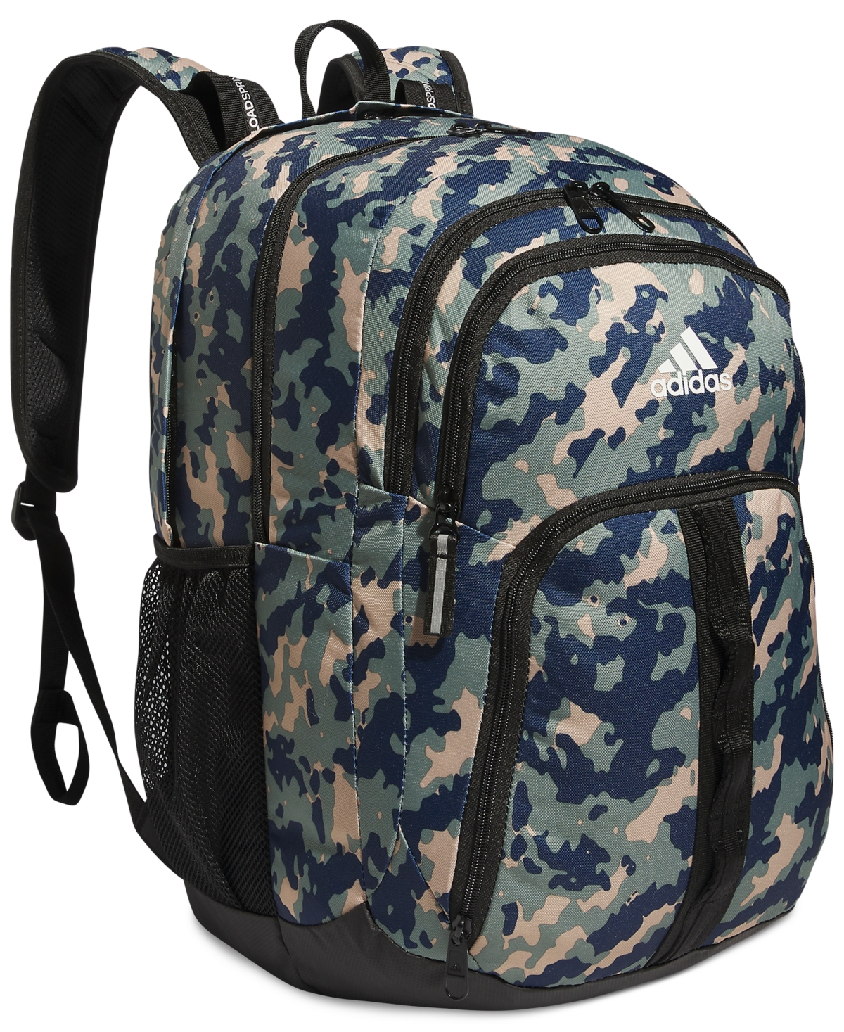 Adidas Originals Prime Backpack In Essential Camo Crew Navy-silver Green,bl