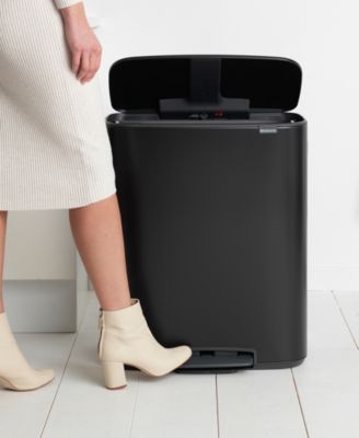 Bo Step on Dual Compartment Trash Can, 2 x 8 Gallon, 2 x 30 Liter
