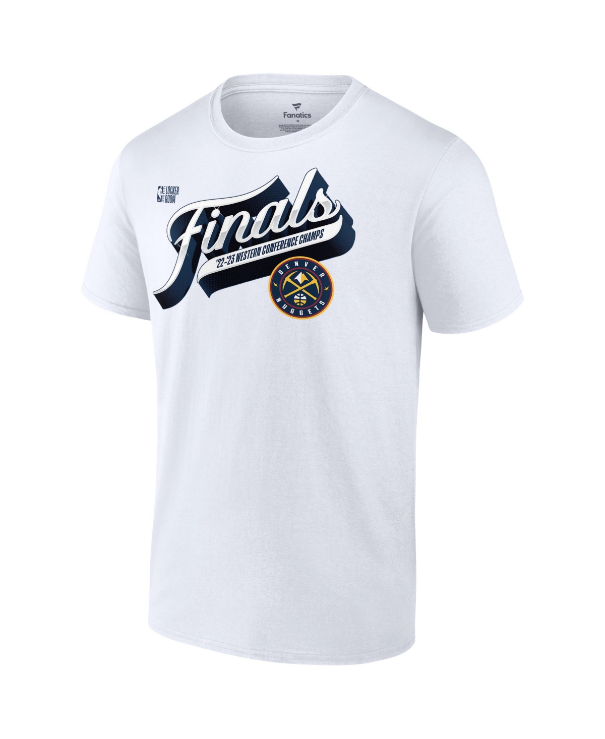Shop Fanatics Men's  White Denver Nuggets 2023 Nba Western Conference Champs Locker Room T-shirt