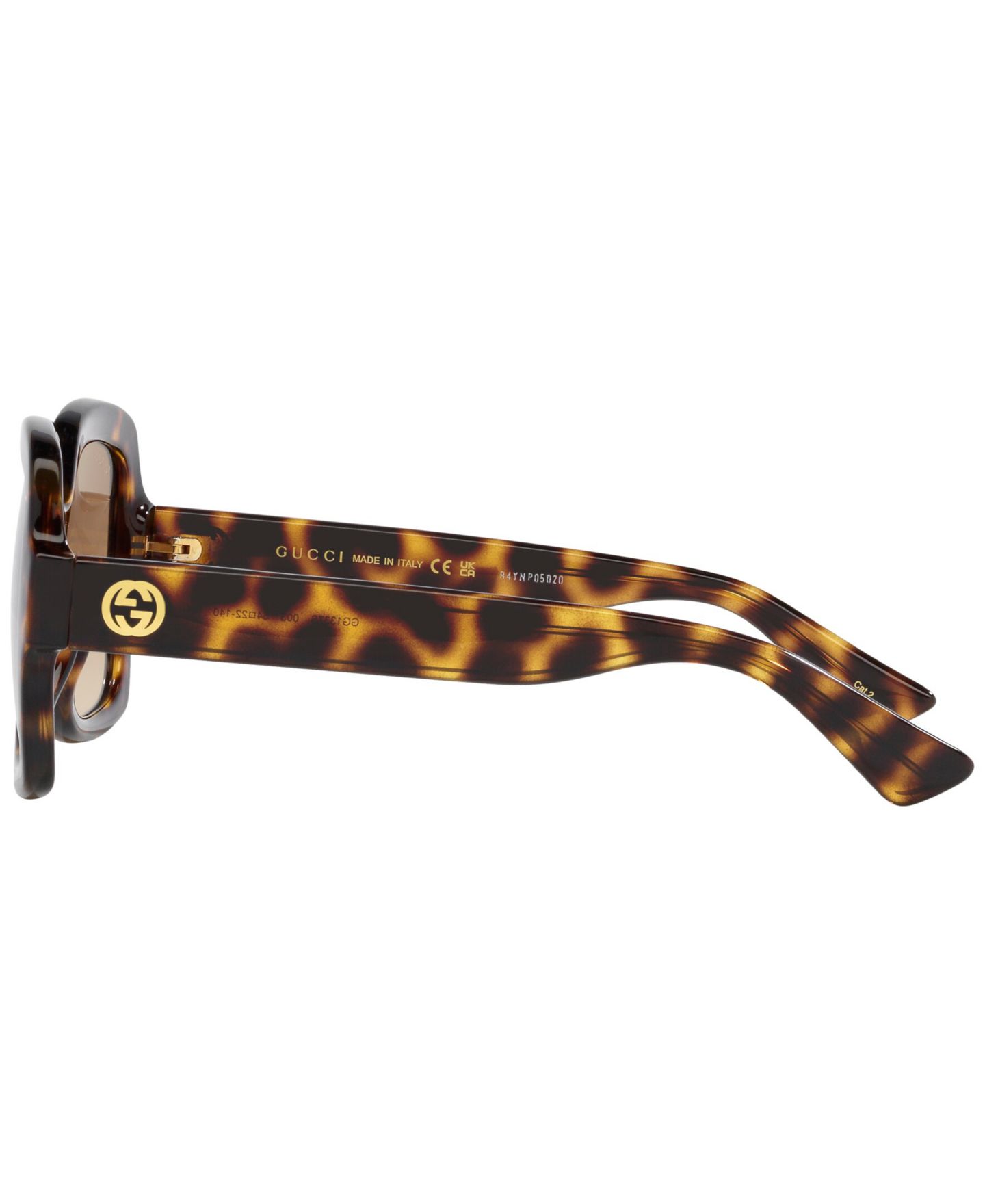 Женские солнцезащитные очки Gucci Sunglasses, GG1337S, цвет: Черепаховый — фото 5