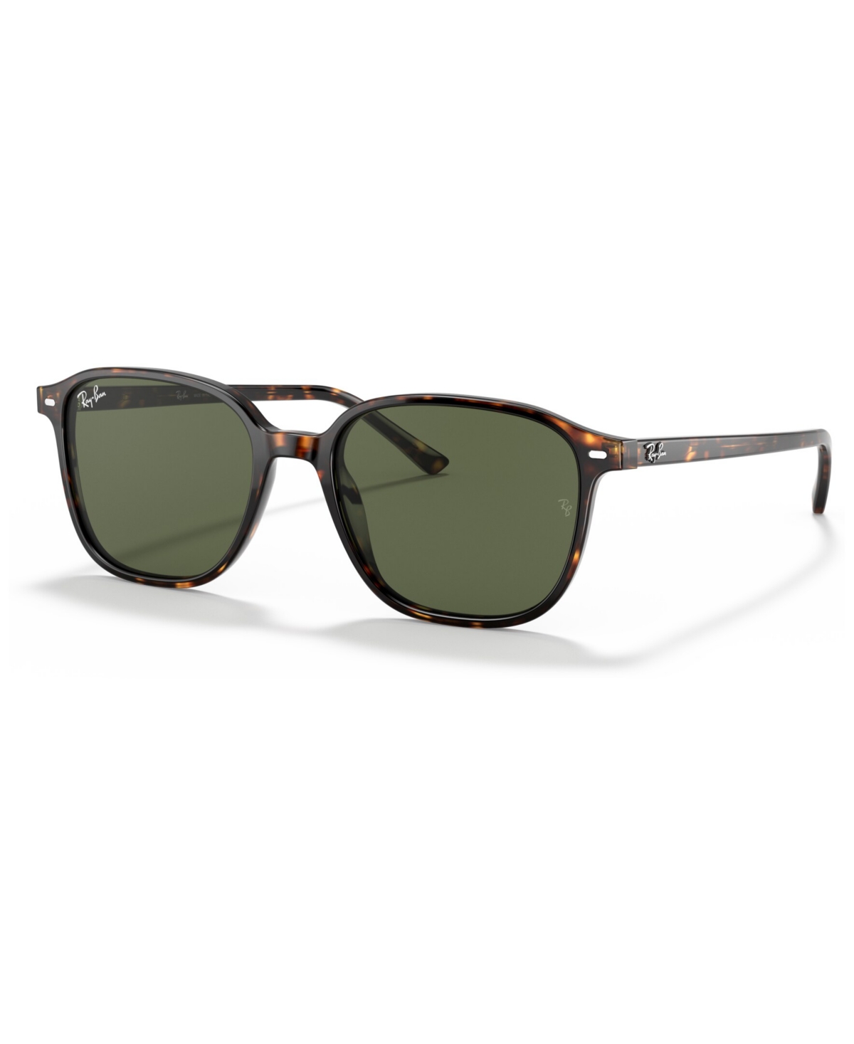 Ray Ban Sunglasses Unisex Leonard - Tortoise Frame Green Lenses 55-18