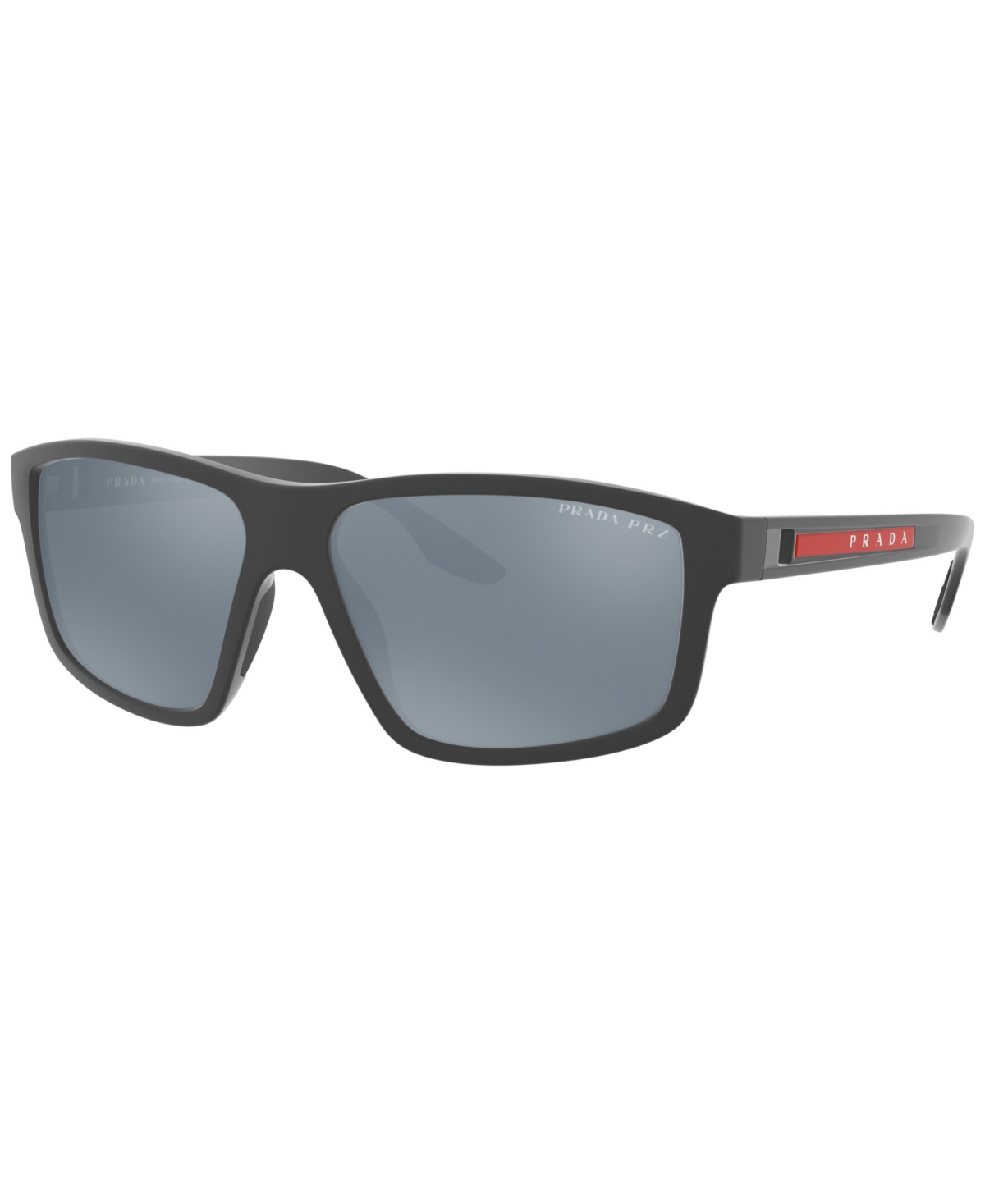 Prada Men's Polarized Sunglasses, Ps 02xs In Gray Rubber