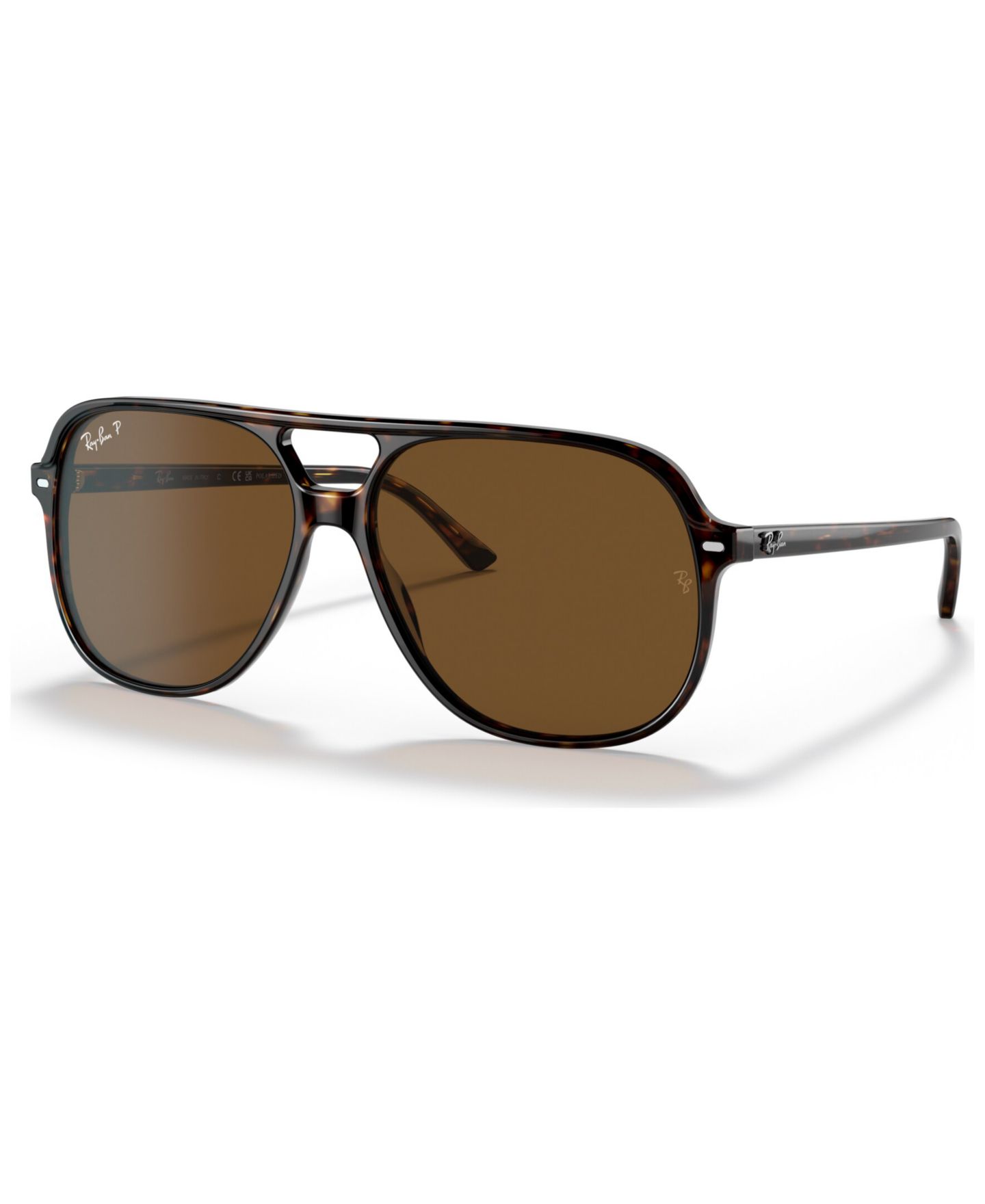 Солнцезащитные очки Ray-Ban Unisex Polarized Sunglasses, Bill, цвет: Гавана — фото 1