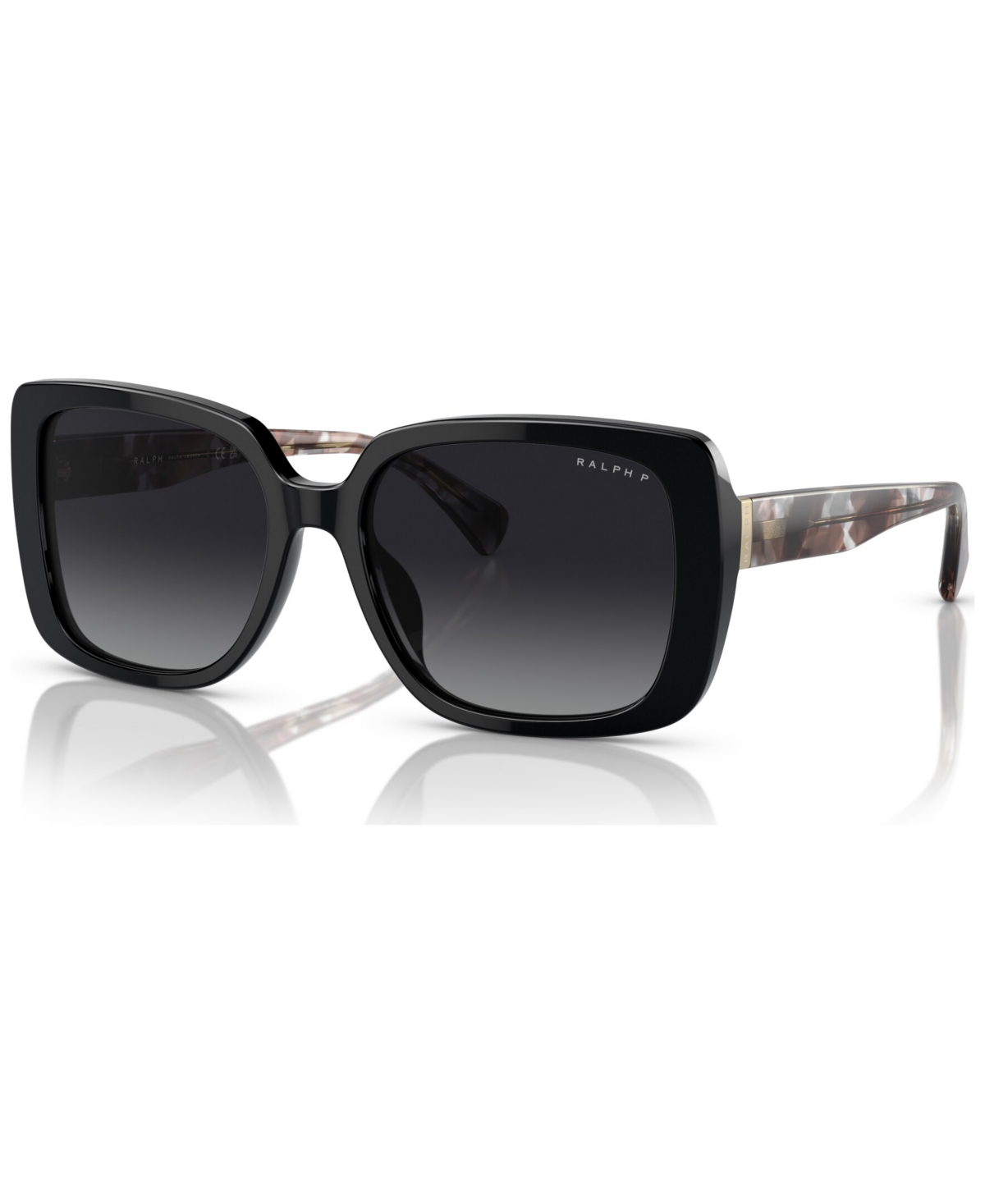 Ralph By Ralph Lauren Women's Polarized Sunglasses, Ra5298u In Shiny Black