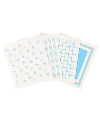 Kaf Home Swedish Dish Cloths - Set Of 4, Reusable, Absorbent