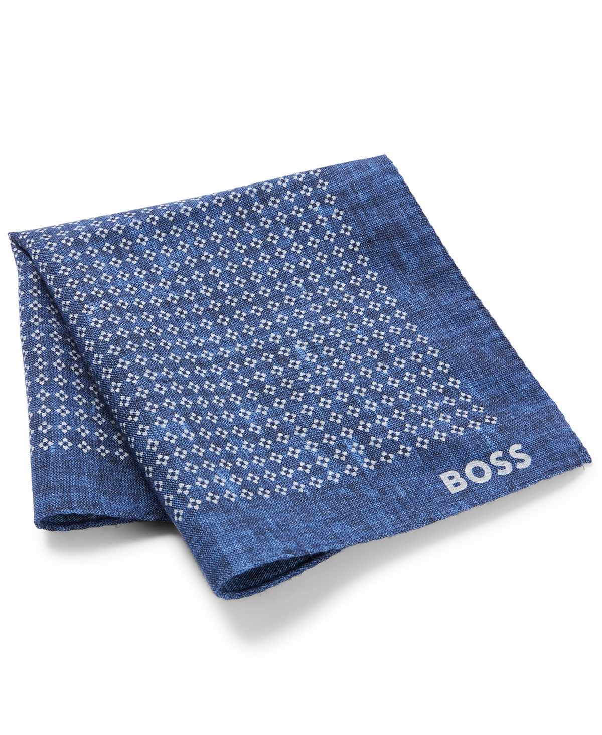 Hugo Boss Boss By  Men's Printed Pocket Square In Open Blue
