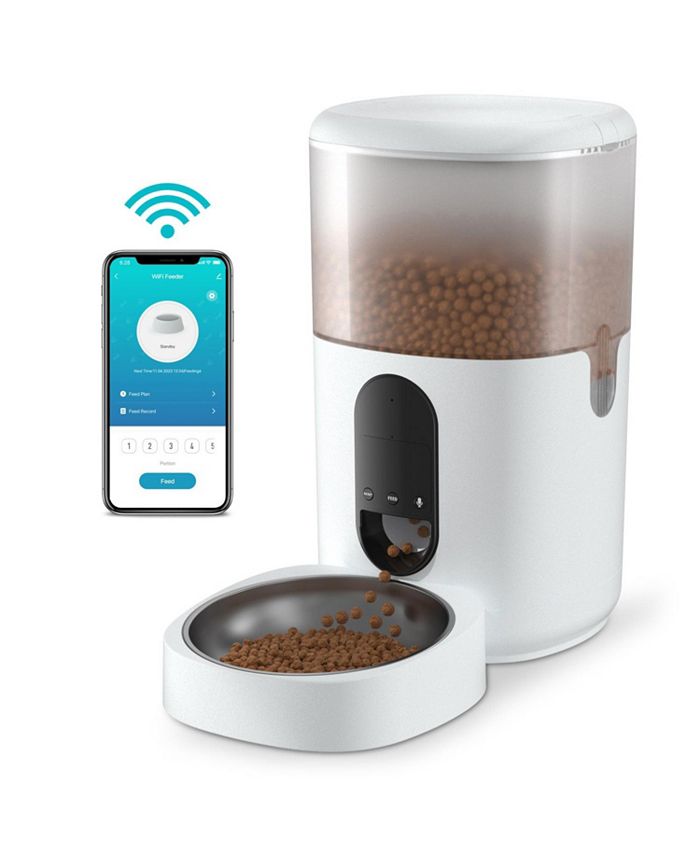 Eco4Life WiFi Smart Pet Feeder (6L) with Stainless Steel Food Bowl Macy's