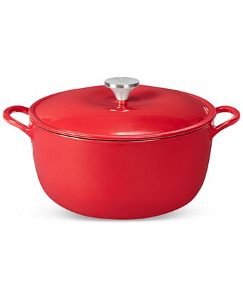 The cellar Enameled Cast Iron 8-Qt. Round Dutch Oven, Created for Macy's - Red
