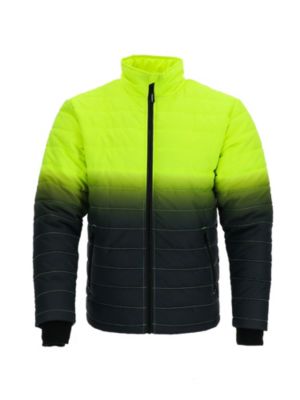 Big & Tall Enhanced Visibility Quilted Jacket - High-Visibility, Insulated, Lightweight Work Coat for Cold Weather