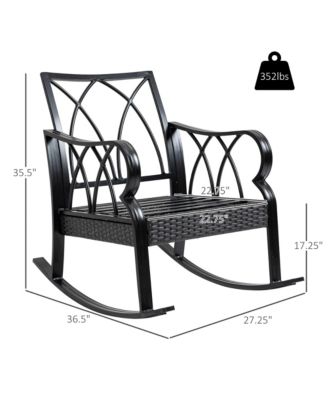 Rat Rock Chair with Ergonomic Design, Indoor&Outdoor Aluminum