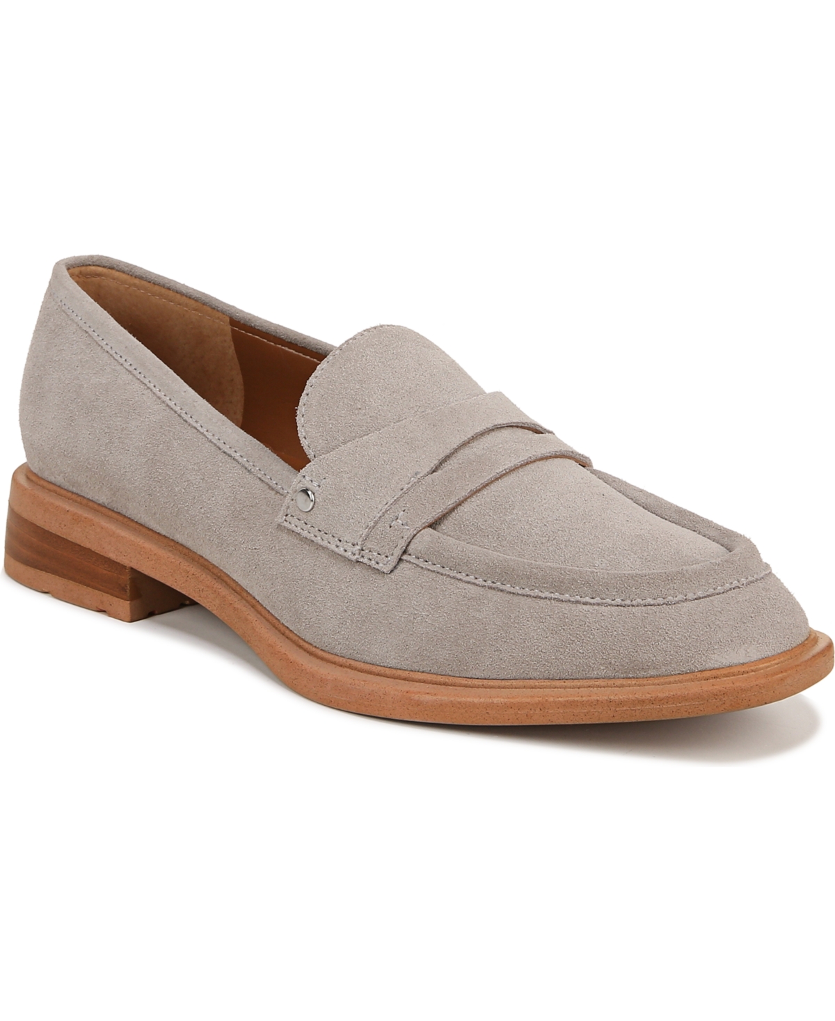 Franco Sarto Edith Penny Loafer In Pebble Grey Suede
