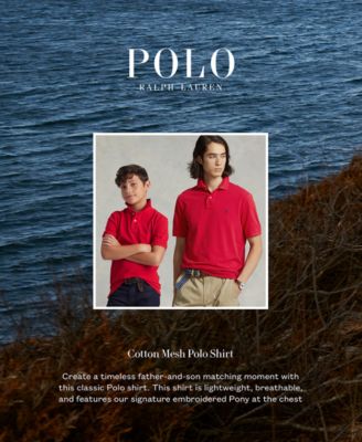8-20 Boys' Cotton Mesh Logo Polo Shirt