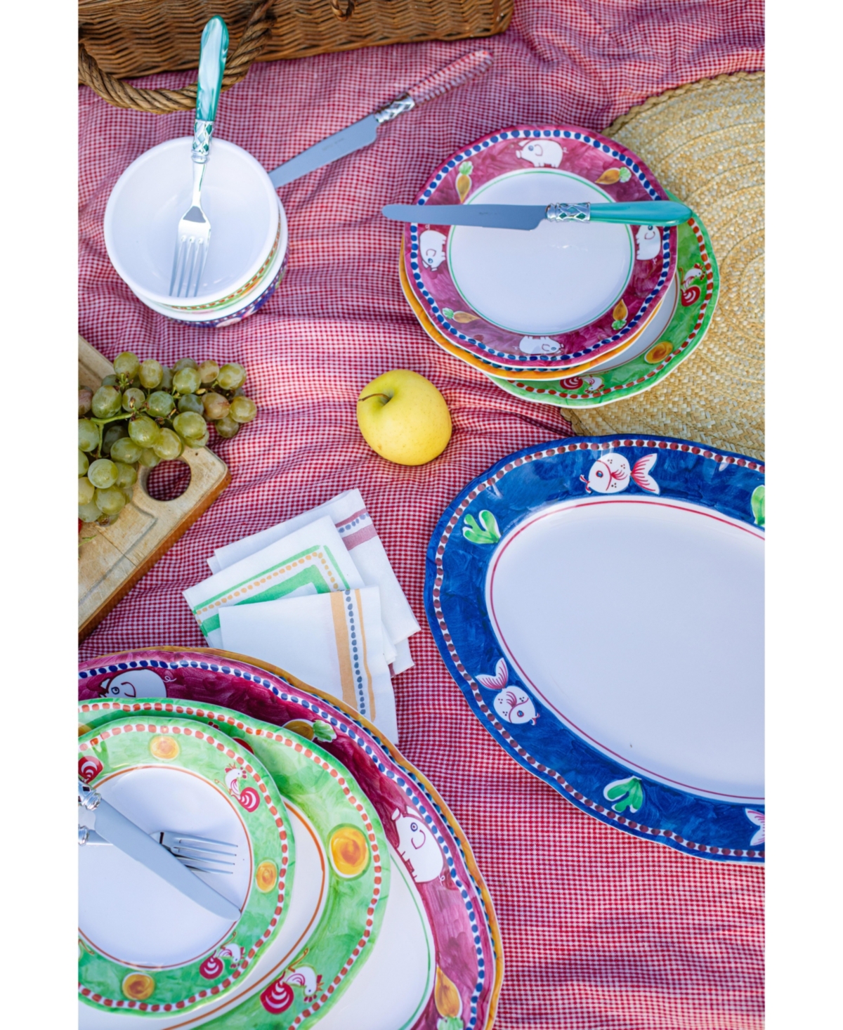 Vietri Melamine Campagna Salad Plate In Porco