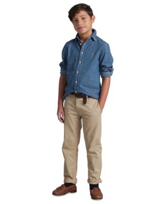 Big Boys Cotton Chambray Sport Shirt