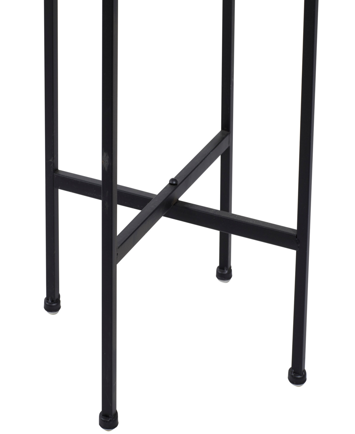 Rosemary Lane Black Metal Indoor Outdoor Planter With Removable Stand, 12" X 12" X 42" In Black