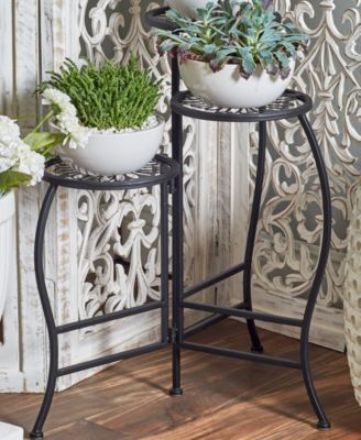 Metal Indoor Outdoor 3 Tier Floral Plant Stand 