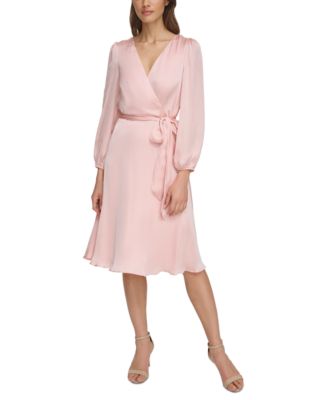 Jessica Howard - Women's Fit & Flare Faux-Wrap Dress