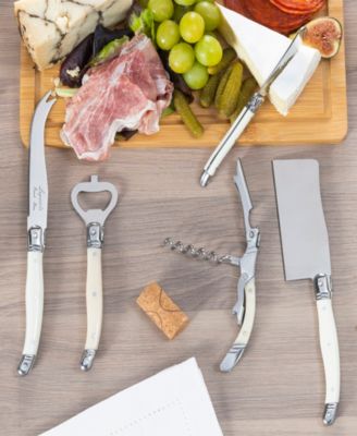 Laguiole Barware Bottle Opener and Corkscrew Set with Handles