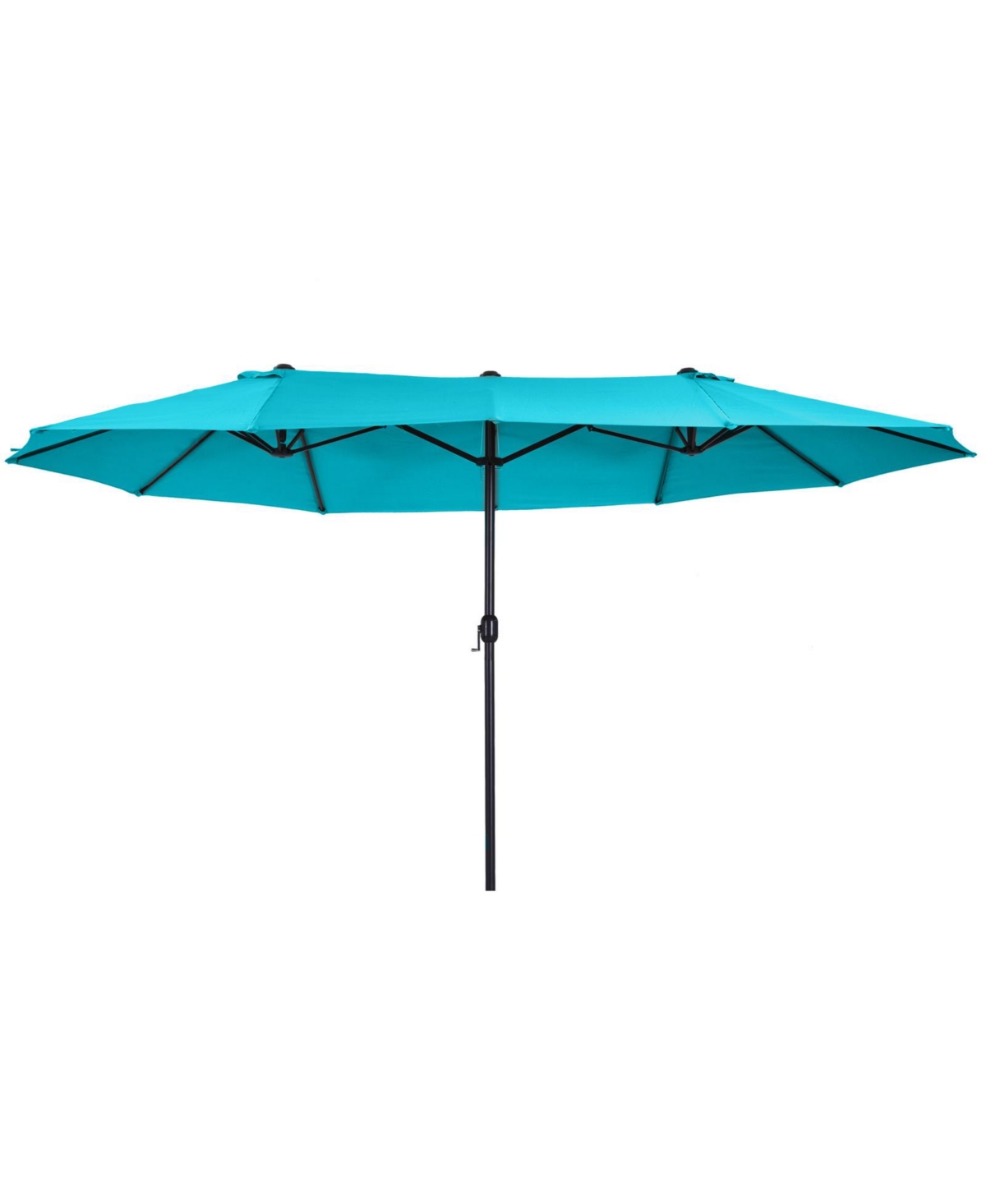 15ft Patio Umbrella Double-Sided Outdoor Market Extra Large Umbrella with Crank Handle for Deck, Lawn, Backyard and Pool, Blue - Blue