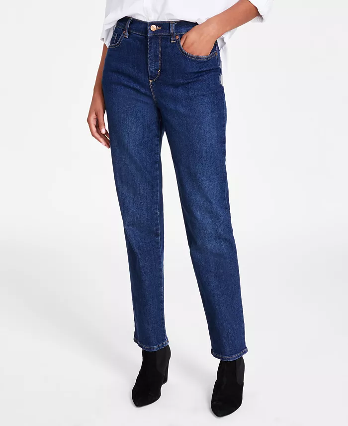 Petite Amanda High Rise Straight-Leg Jeans, Petite & Petite Short - thumbnail 10