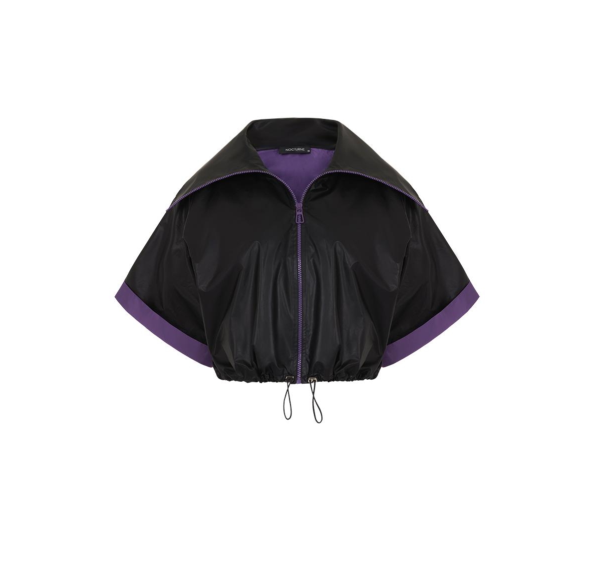 Nocturne Wide Collar Jacket In Black