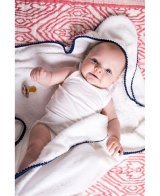 Baby Silky Soft LUXE Pom Pom Towel, Navy
